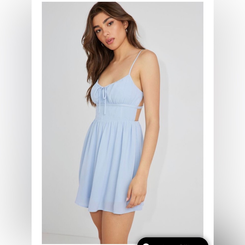 Garage baby blue mid length dress! Size large!